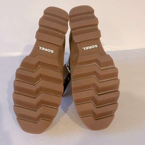 SOREL $250 Joan Arctic Shearling Nubuck Leather Wedge III Booties Size 10.5 NEW - Picture 11 of 12